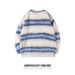 Men's Casual Knit Sweater Oversized Pullover Japanese Style Color Block Long Sleeve Winter Warm Crewneck Jumper_voghion.com