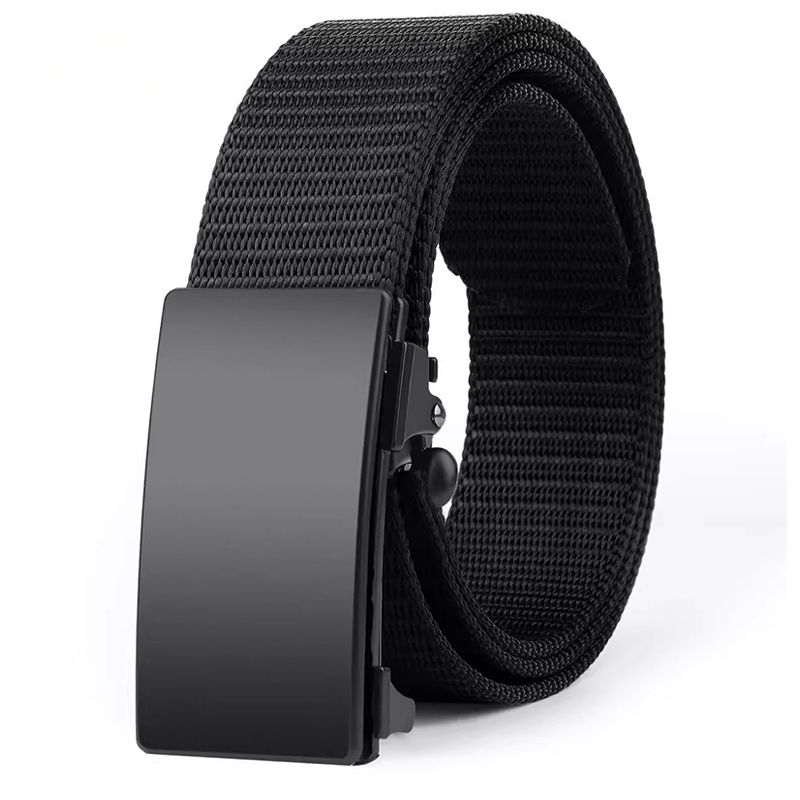 Cintura da allenamento militare per esterni con fibbia automatica semplice e versatile in tela da uomo, nuova di zecca_voghion.com