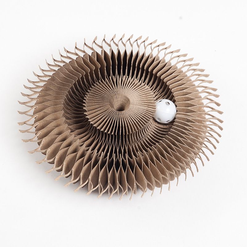Corrugated Paper Model Fun Toy Pet Supplies Cat Scratching Board_voghion.com