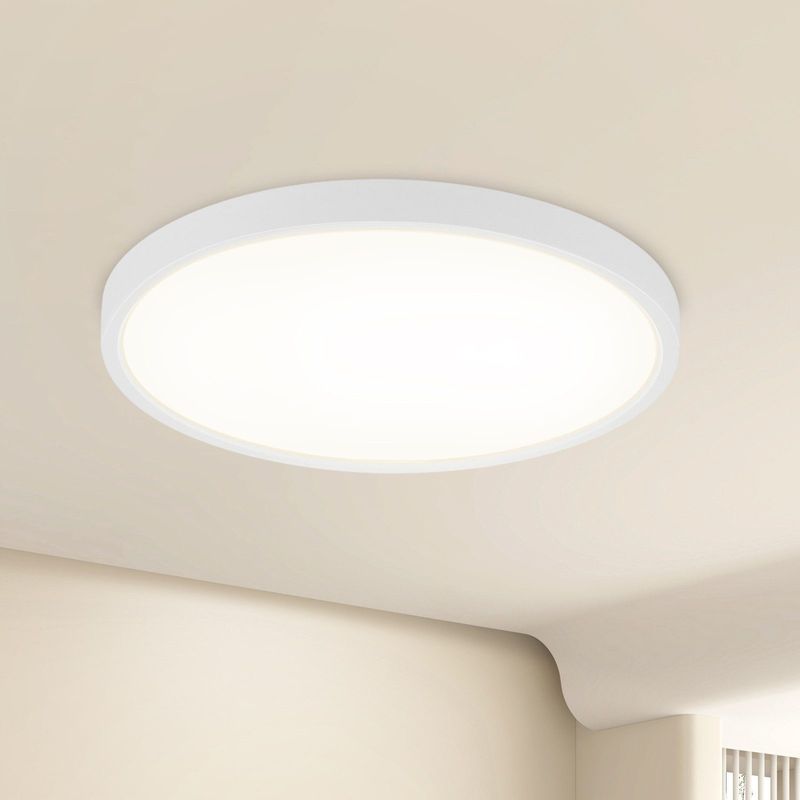 Glitzerlife Deckenlampe LED Deckenleuchte Flach - Ø18cm Badezimmerlampe 15W Küchenlampe Rund 4000K Flurlampe Bad Deckenbeleuchtung Klein Schlafzimmerlampe_voghion.com