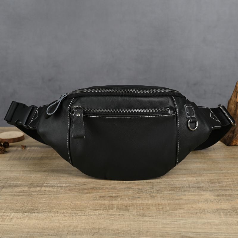 Multifunktionale Brusttasche für Herren, Rindsleder, Hüfttasche für Damen, weiches Leder, Schultertasche_voghion.com