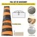 VEVOR Rubber Speed Bump, 2 Pack 2 Channel Speed Bump Hump, 72.8" Long Modular Speed Bump Rated 22000 LBS Load Capacity, 72.8 X 12.2 X 2.2 Garage Speed Bump For Asphalt Concrete Gravel Driveway-6 FT_voghion.com