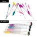 50pcs Reusable Eyelash Brush Tube Disposable Eyelash Wands Eyebrow Brush Replaceable Dust-proof Sparkling Broken Diamond Bottom_voghion.com