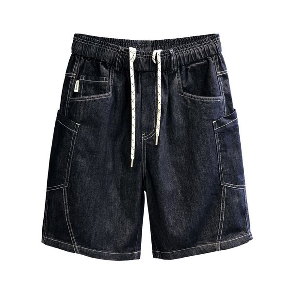 Męska odzież casualowa jeansowe szorty spodnie pięciopunktowe luźne duże rozmiary spodnie robocze_voghion.com