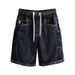 Męska odzież casualowa jeansowe szorty spodnie pięciopunktowe luźne duże rozmiary spodnie robocze_voghion.com