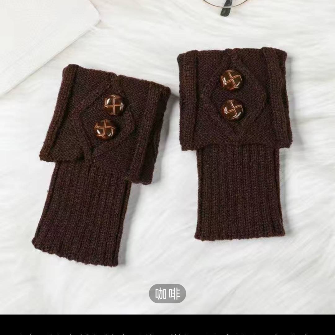 Calcetines de punto para mujer, cubre tobillos, protección para todo tipo de tobillos, calcetines de lana cálidos y versátiles, cubrepiernas cortos, calcetines de pelo suelto, estilo coreano._voghion.com