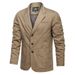 Men's Clothing Spring New Retro Solid Color Suit Men Business Middle aged Loose Suit All match Casual Jacket_voghion.com