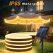 Bandeau lumineux néon solaire 24 V étanche, 8 modes, 120 LED/m, flexible, IP68, haute densité, blanc chaud, idéal pour les fêtes, le jardin et l'extérieur._voghion.com