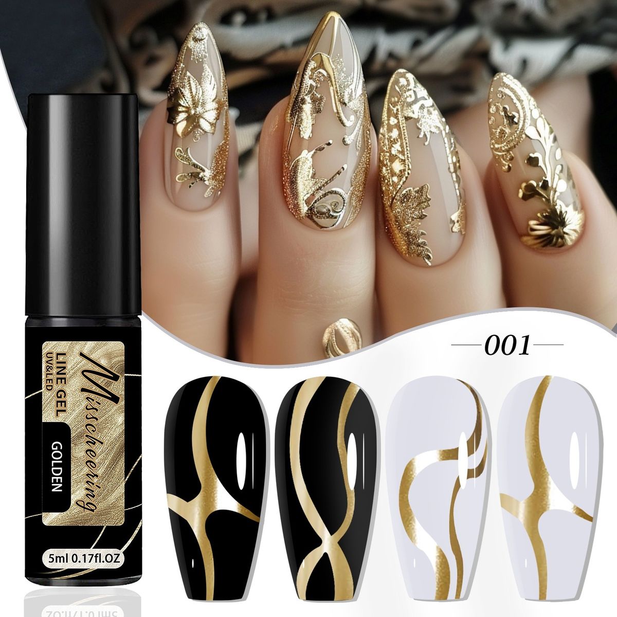 Neuer Metalldrahtkleber, hochdichter lackierter Drahtkleber, klassischer Phototherapie-Nagelkleber für Gold und Silber_voghion.com