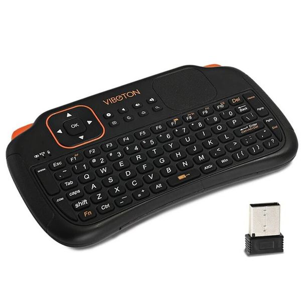 VIBOTON S1 83 tasti inglese russo 2.4GHz mini tastiera wireless Fly Mouse telecomando con touchpad per PC Andriod_voghion.com