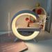 Bluetooth-Lautsprecher mit kabelloser Ladefunktion, Multifunktions-Nachtlicht, Wecker, Geburtstags-App, Telefon- und Schreibtischlampe sowie Audiofunktion._voghion.com
