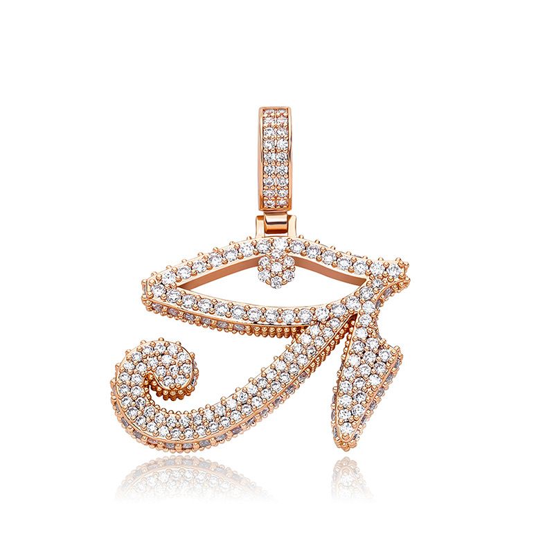 Halskette mit Horusauge-Anhänger für Herren und Damen – altägyptisches Symbol mit Zirkonia, Hip-Hop-Statement-Stück für Trendsetter_voghion.com