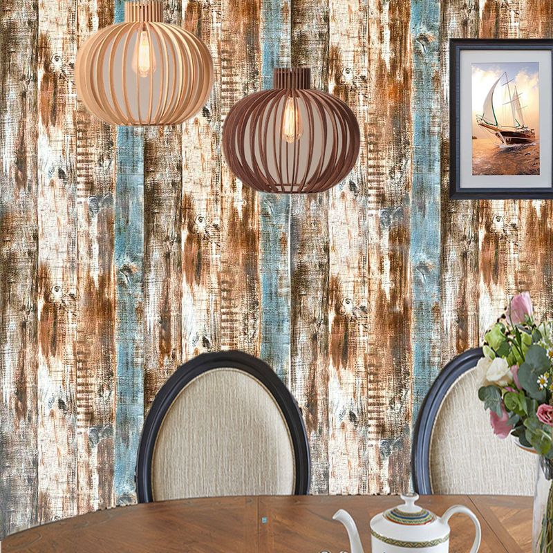 Rust Wood Grain Self-Adhesive Home Building Materials TV Background Wall Decoration Living Room Bedroom PVC Wallpaper_voghion.com