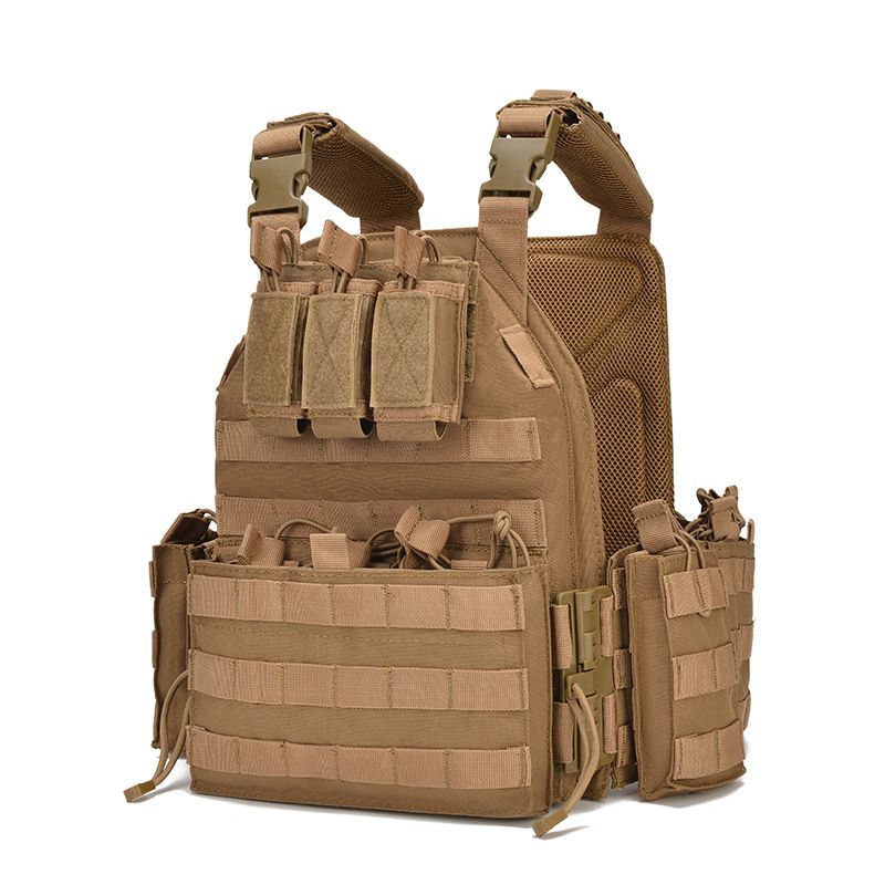 Tactical Vest – Quick-Release & Breathable Plate Carrier For Security, Airsoft & Outdoor Training | Adjustable Fit (Black/Tan/OD Green/Snow Camo)​_voghion.com