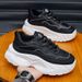 Men's Fashion Sneakers - Lightweight Running Shoes With Thick Sole For Casual Wear, Breathable Mesh Lining, Comfortable Low-Top Design For Daily Use_voghion.com