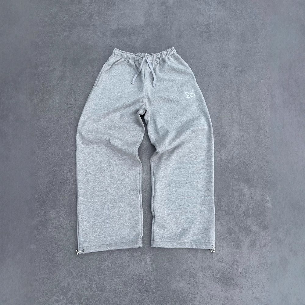 Ανδρικά ρούχα Φαρδιά κεντημένα γκρι αθλητικά παντελόνια Ανδρικά casual ρετρό μόδα ευέλικτο αθλητικό παντελόνι_voghion.com