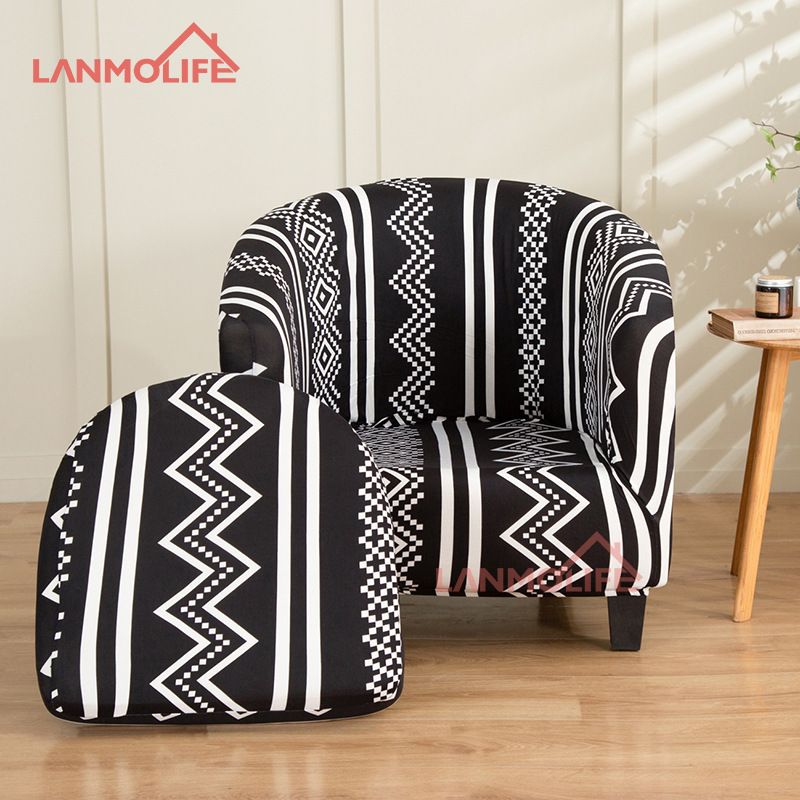 Single Club Chair Sofa Cover All Inclusive Protective Cover Semi Circular Bathtub Sofa Chair Cover_voghion.com