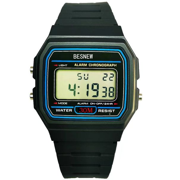 Herrklockor Retro Led Digital Display Timing Multifunktionell Sport Student Elektronisk Klocka Akrylspegel_voghion.com
