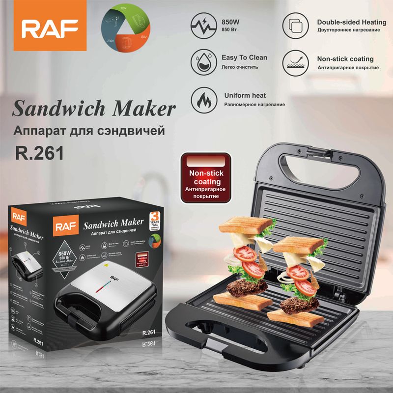 Home sand breakfast double-sided frying and baking toast bread hine, multifunctional light food waffle maker_voghion.com