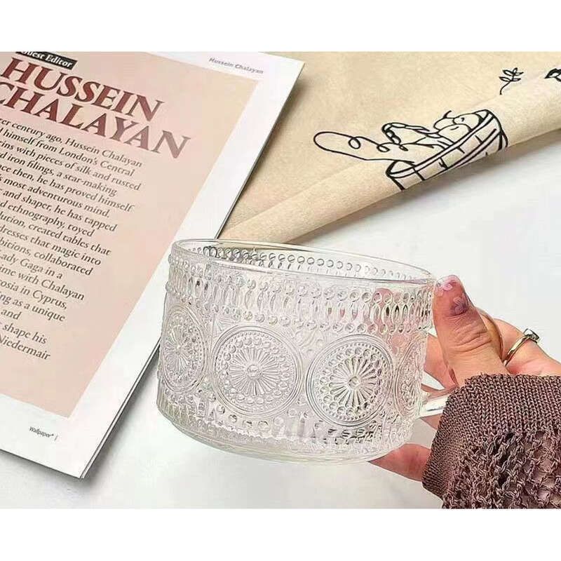 Creative Sunflower Ins Wind Relief Glass Coffee Milk Big Belly Juice Cup_voghion.com