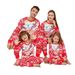 Chrëschtdagsfamilljenheemkleeder Hirschdruck Ronn Hals Langärm Pyjama-Set_voghion.com