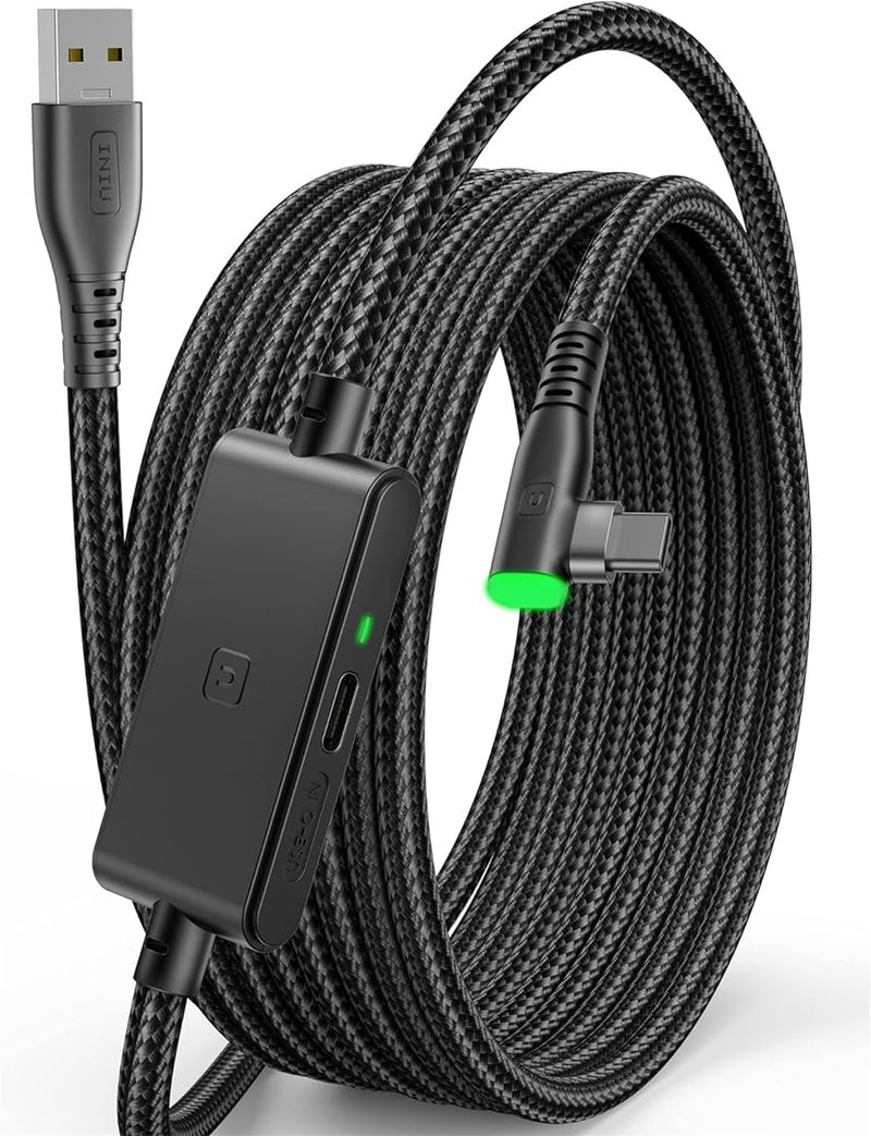 INIU 16 stóp (około 3,8 metra) Meta Oculus Quest 2 \/3 \/Pro i gry komputerowe - kabel USB 3.0 typu C z_voghion.com