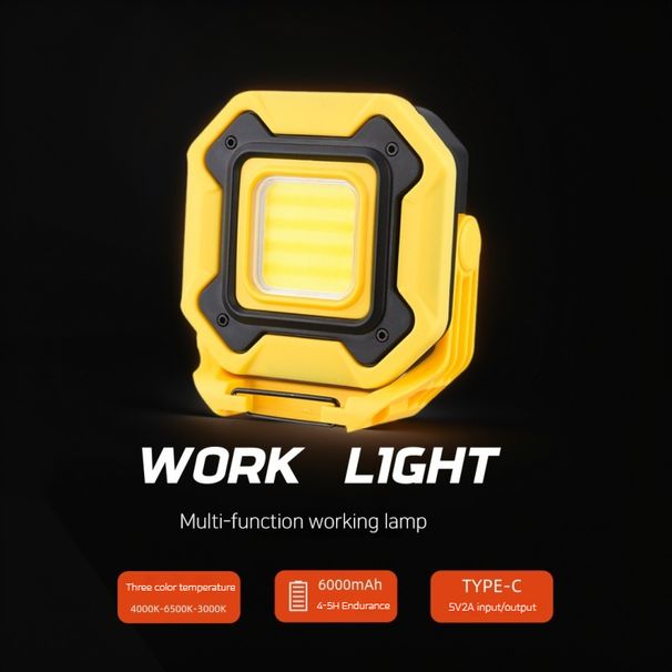 New Multi Functional COB Magnetic Auto Repair Work Camping Light, TypeC Charging All Terrain Outdoor Light_voghion.com