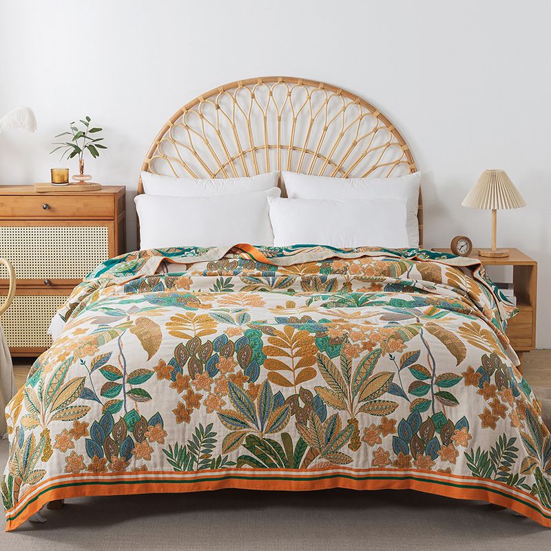 Tæpper Ren Bomuldsgaze Forstørret Tykt Blødt Bomuldsbetræk Åndbart_voghion.com