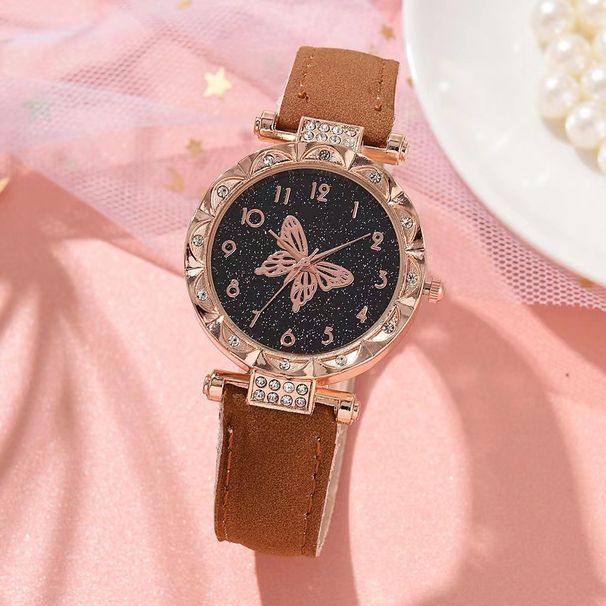 popolare orologio al quarzo da donna con motivo a farfalla quadrante digitale cinturino in due pezzi da donna con cinturino orologio da donna_voghion.com