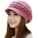 Cappello da mamma ispessito con fodera in pile caldo alla moda per autunno e inverno, con protezione per le orecchie, anti-pelliccia di coniglio per donna._voghion.com