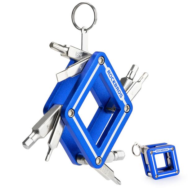 ROCKBROS Strumento per bicicletta multifunzione 8 in 1 Strumento pieghevole per riparazione_voghion.com