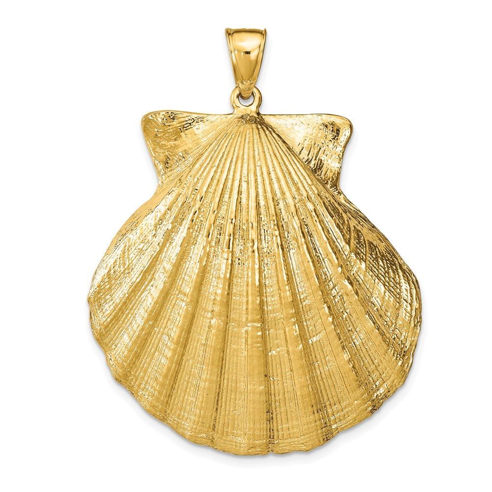 14k Scallop Shell Pendant_voghion.com