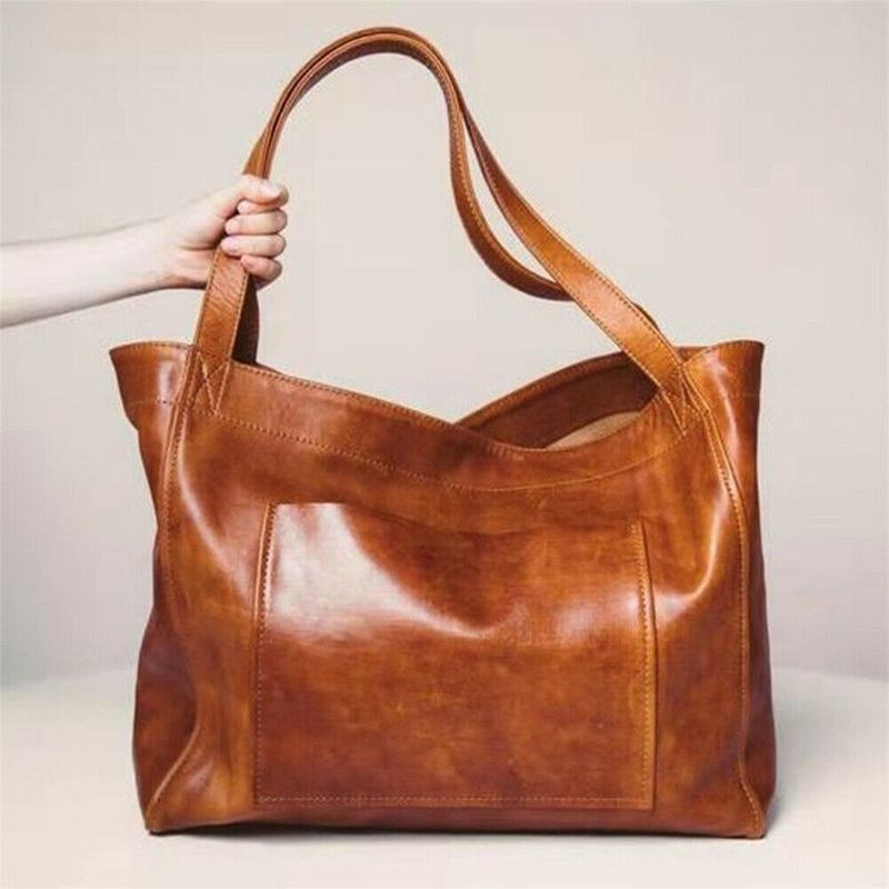 Oversized Handbas For Women Desiner  Soft PU Leather Shoulder Purse Shopper Bas Female Vintae Lare Capacity Tote_voghion.com
