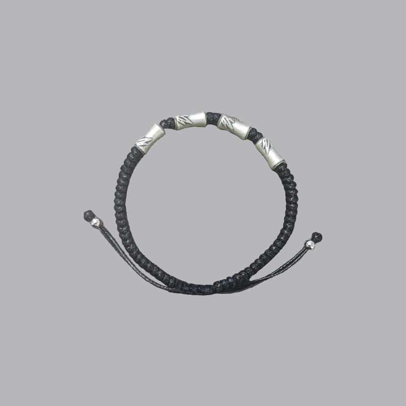 Bracciale in argento puro S999 Bamboo Knot da uomo, in stile cinese, regalo di compleanno personalizzato per il fidanzato_voghion.com