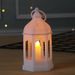 Vintage Hexagonal Lantern With LED Flame Light - Decorative Christmas Candle Holder For Home, Party & Festive Ambiance_voghion.com