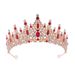 Bridal Crown Alloy Hair Accessories Wedding Dress Rhinestone Headband Electroplating Birthday Crown Dinner Wedding Headdress_voghion.com