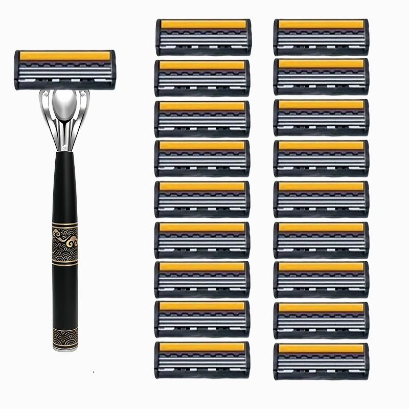 3-Layer Blade Shaver For Men Face Beard Razor Head Manual Three-Layer_voghion.com