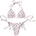 seksualus moteriškas bikinio rinkinys paplūdimio bikinis mažas vyšnių rašto bikinis_voghion.com