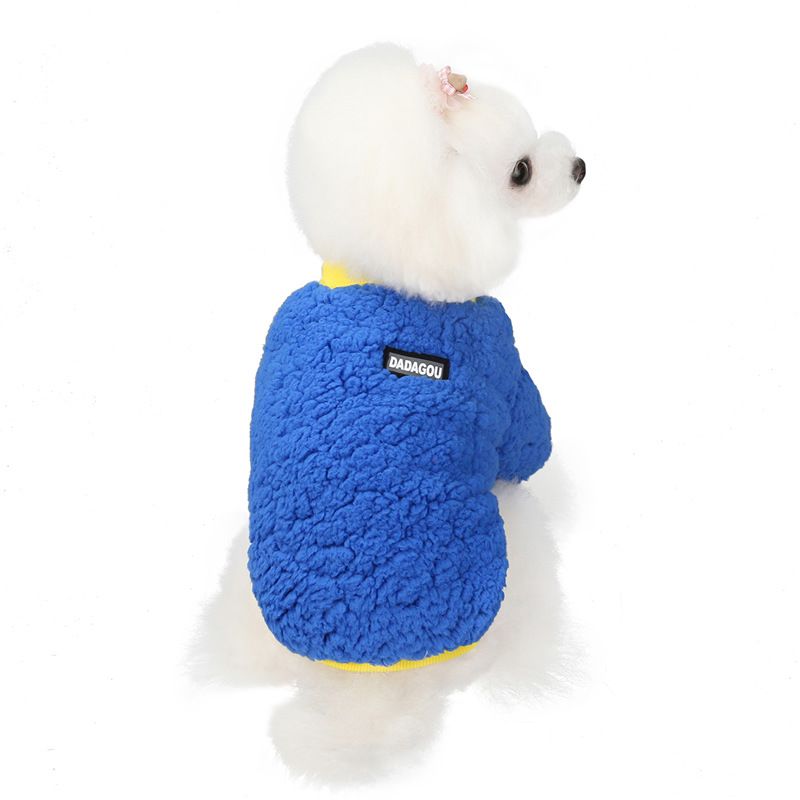 Haine de catifea bomboane în cinci culori pentru câini mici Teddy Pet Toamnă/Iarnă 21_voghion.com
