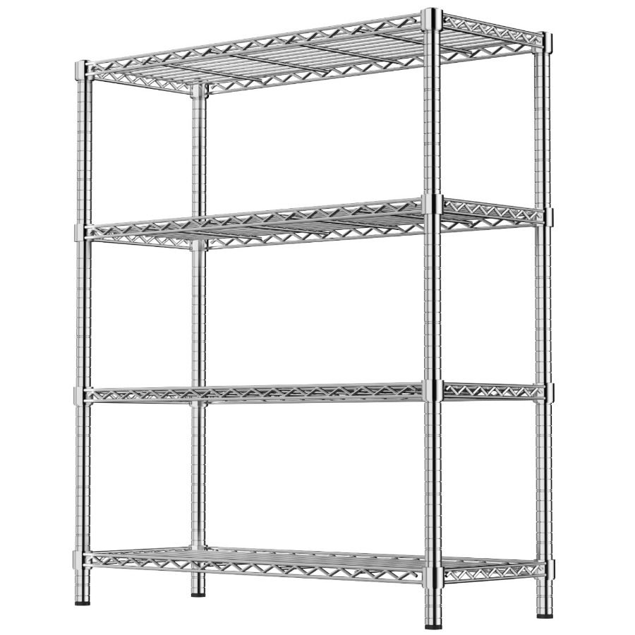 36 4 ripiani in filo metallico X pesante 54H per ripiano in acciaio 36W cucina 14D X lavanderia antiruggine per 350 libbre scaffale portaoggetti cromato_voghion.com