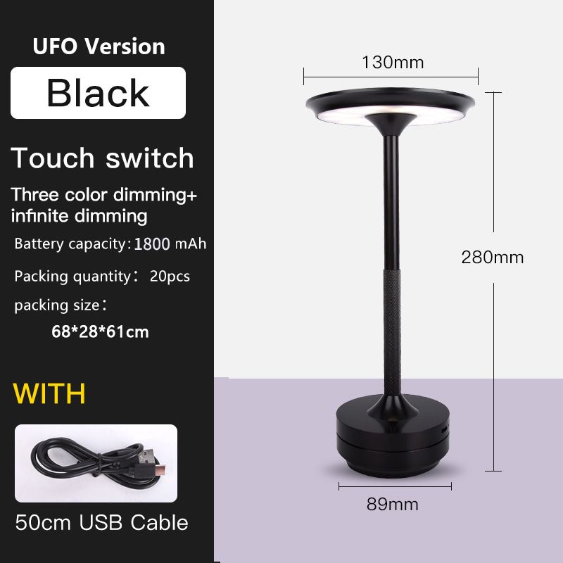 LED Rechargeable Metal Bedside High-end Atmosphere Bar Restaurant Desktop Decorative Table Lamp_voghion.com