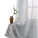 White & Black Embroidered Sheer Curtain – Semi-Sheer Voile Panel For Living Room, Bedroom, Balcony & Commercial Spaces, Ready-Made Lace Window Scrim_voghion.com