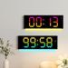 New Creative Wall Simple Large Screen LED Living Room Unique Atmosphere Light Multifunctional Clock 6691R_voghion.com