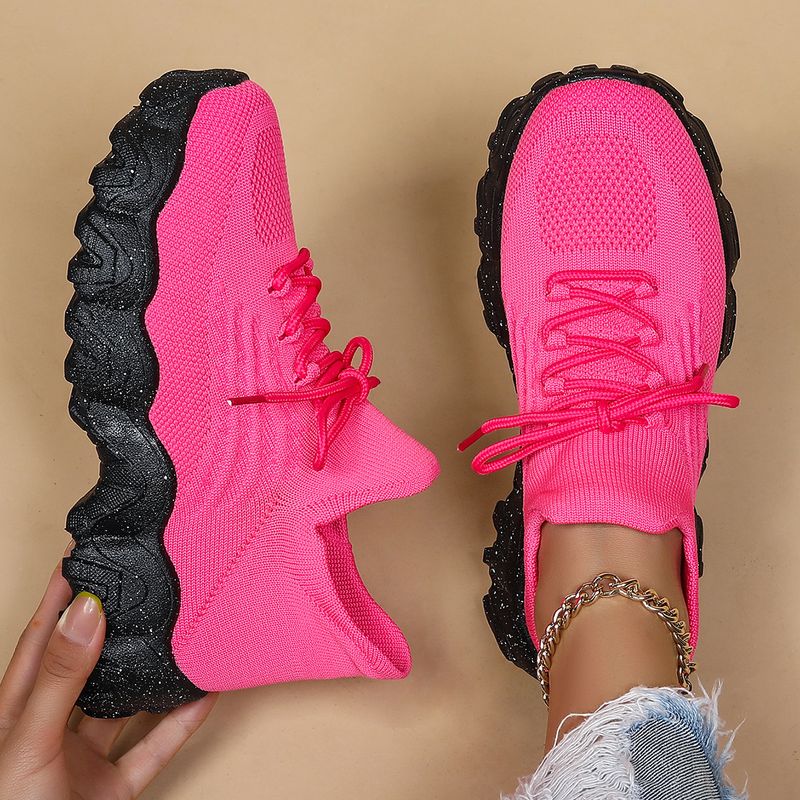 Atmungsaktive Socken-Sneakers für Damen in Übergröße, zum Reinschlüpfen, für faule Schuhe_voghion.com