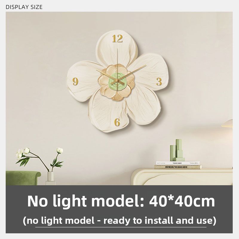 Cream Style Living Room Home Fashion Internet Celebrity 2025 New Model Nordic Creative Clock Wall Lamp_voghion.com
