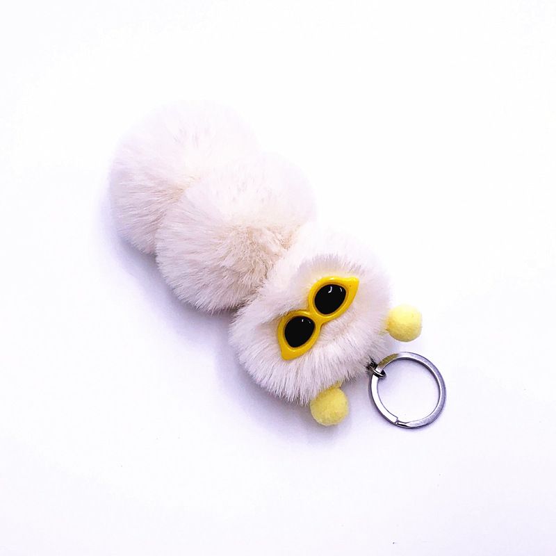 Bag Charm New Cute Candy Color Cartoon Plush Bag Pendant Car Key Chain Accessories_voghion.com