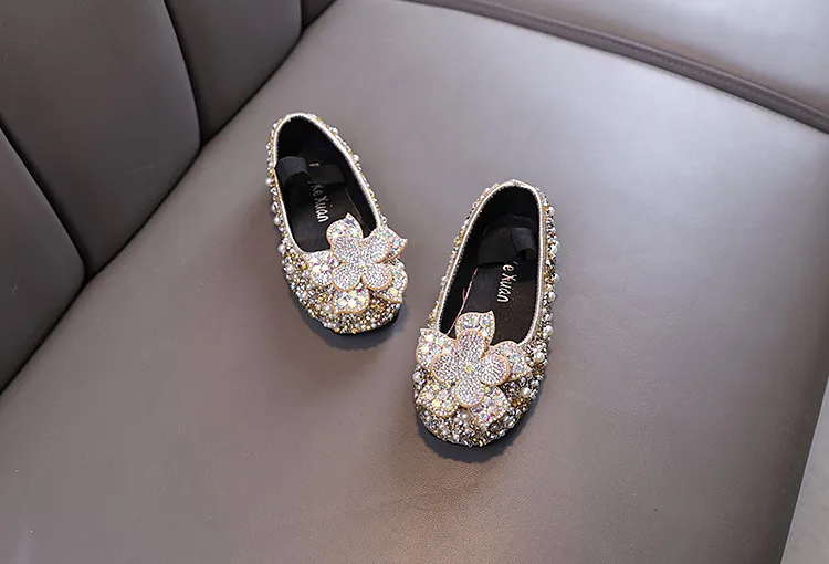 Dziewczynka Dziewczynka Księżniczka Diament Pojedyncze Buty Buty do Tańca Pokazowego_voghion.com