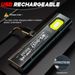 Mini Thin EDC Flashlight With Tail Magnet USB Rechargeable COB Worklight With Pen Clip For Outdoor Camping Fishling_voghion.com