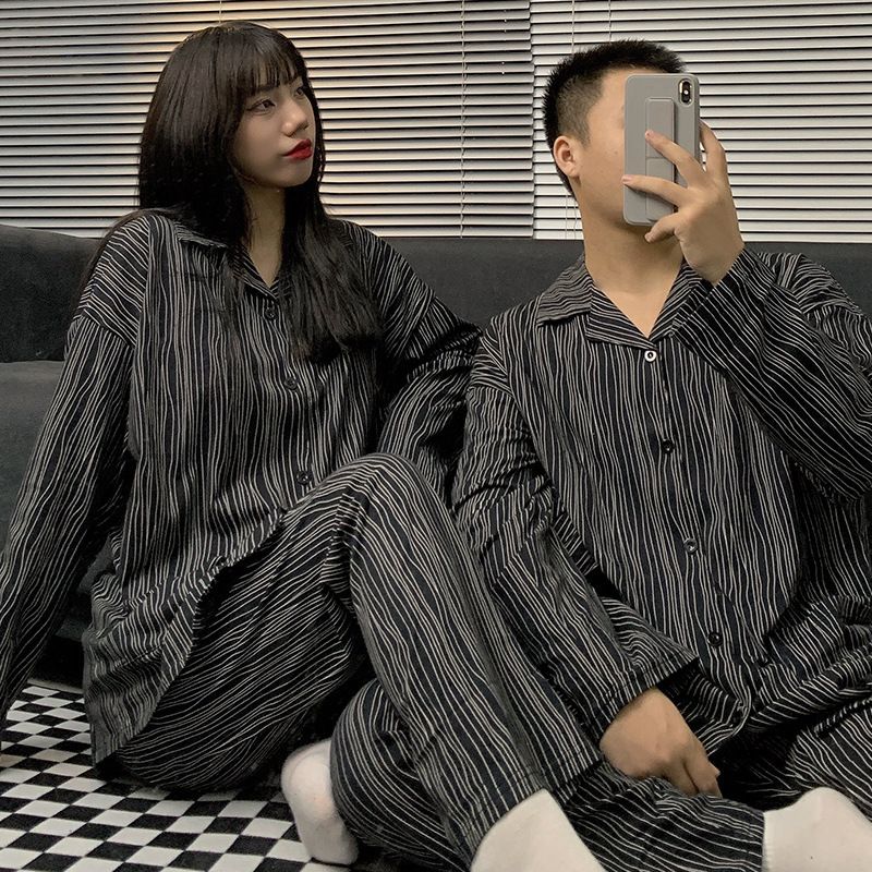 Paar Pyjama Lente En Herfst Lange Mouwen Broek Set 2021 Nieuwe Leuke Herfst Vrouwen Woninginrichting Kan Worden Uitgedragen_voghion.com