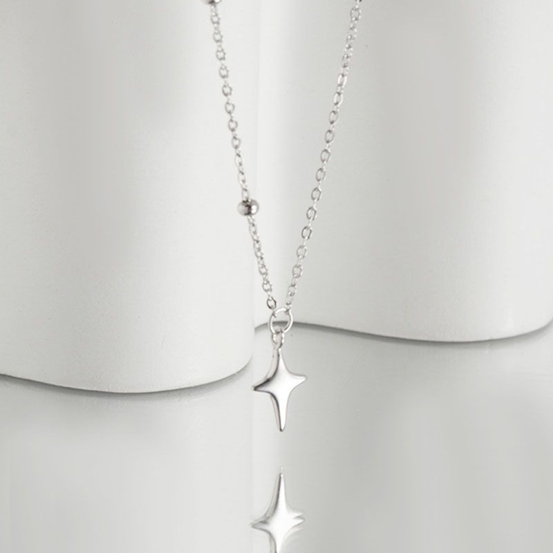 Color VENUS Sier Star Necklace for Women Girl Fashion Simplicity Versatile Jewelry Birthday Gift Dropshipp_voghion.com